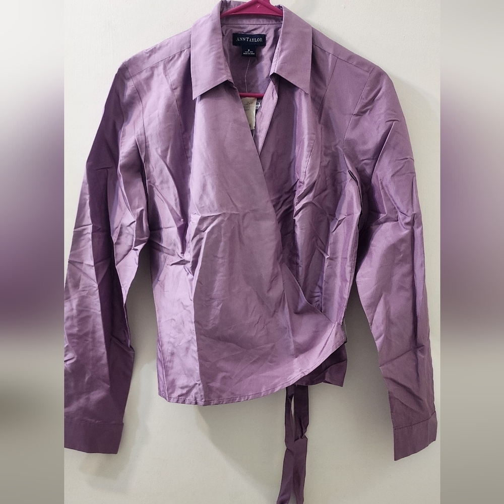 Women's Purple Wrap Top